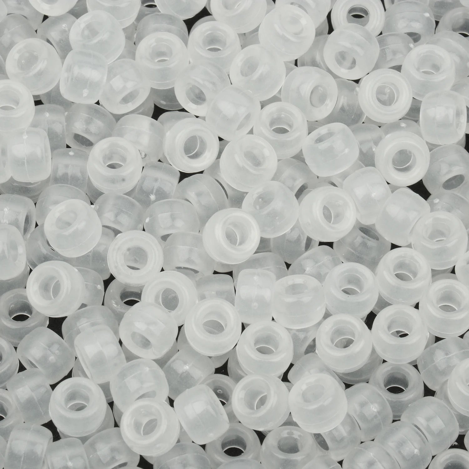 100 חרוזי פוני 6x9 מ"מ – חרוזים צבעוניים עם חור גדול ל־DIY ותכשיטים